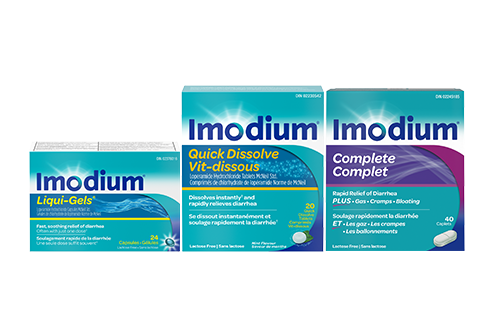 A group of Imodium products
